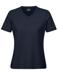 Damen T-Shirt V-ausschnitt marineblau